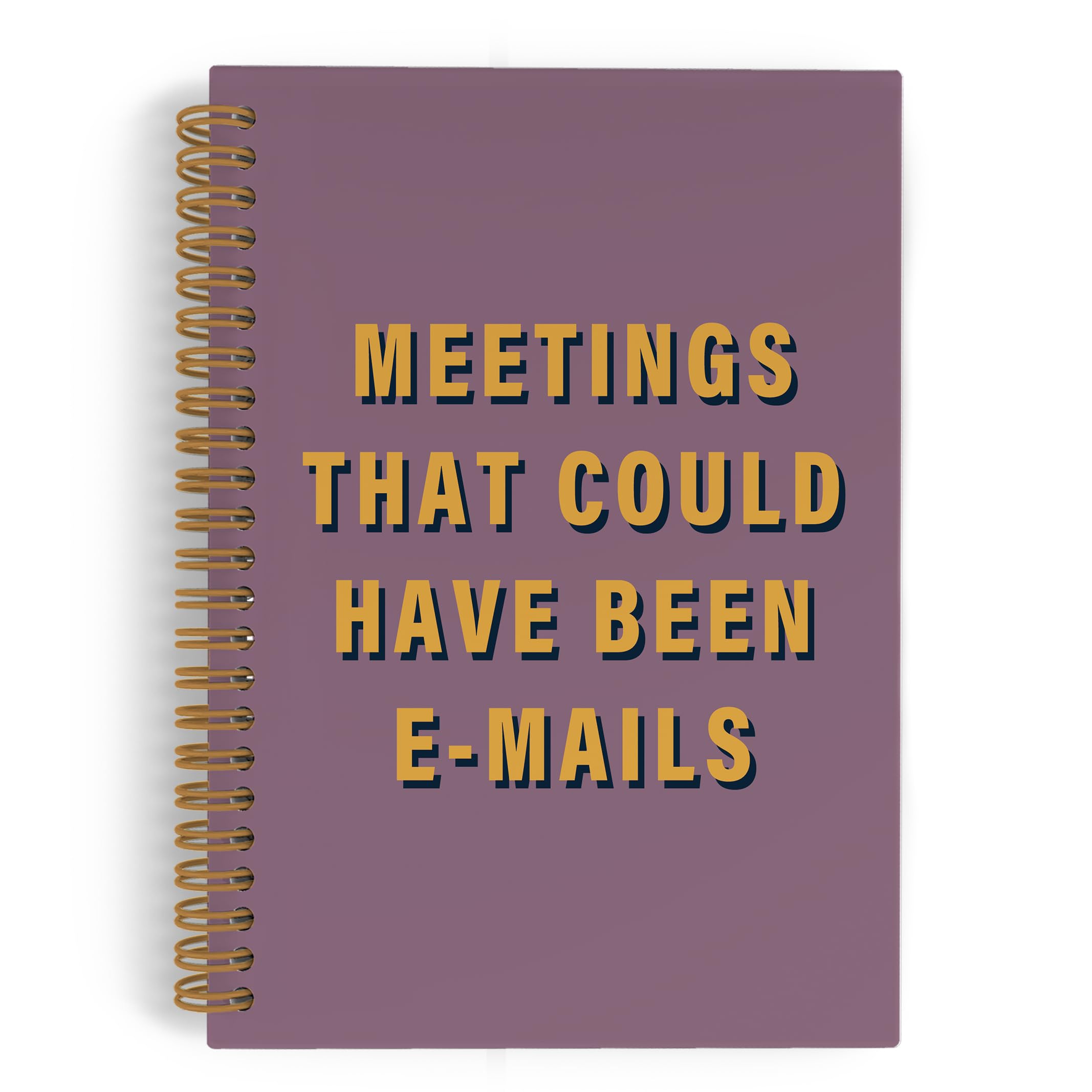 QLMX Meetings That Could Have Been Emails Spiral Notebook, Meeting Notebook Journal, Meeting Notes Lined Journal College Ruled Notebook, Funny Office Hardcover Notebook for Coworker Colleague 5.5x8.3