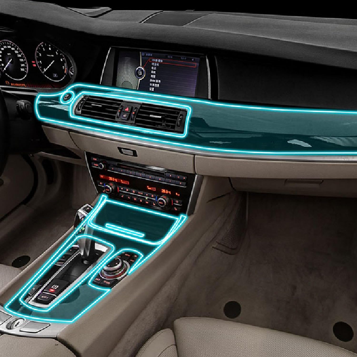 NBHB Car Scratch-Resistant Protective Film Clear Car Transparent TPU self-Adhesive Paint Protective Film refit，for BMW F07 F10 Series 5 5GT 2011-2017