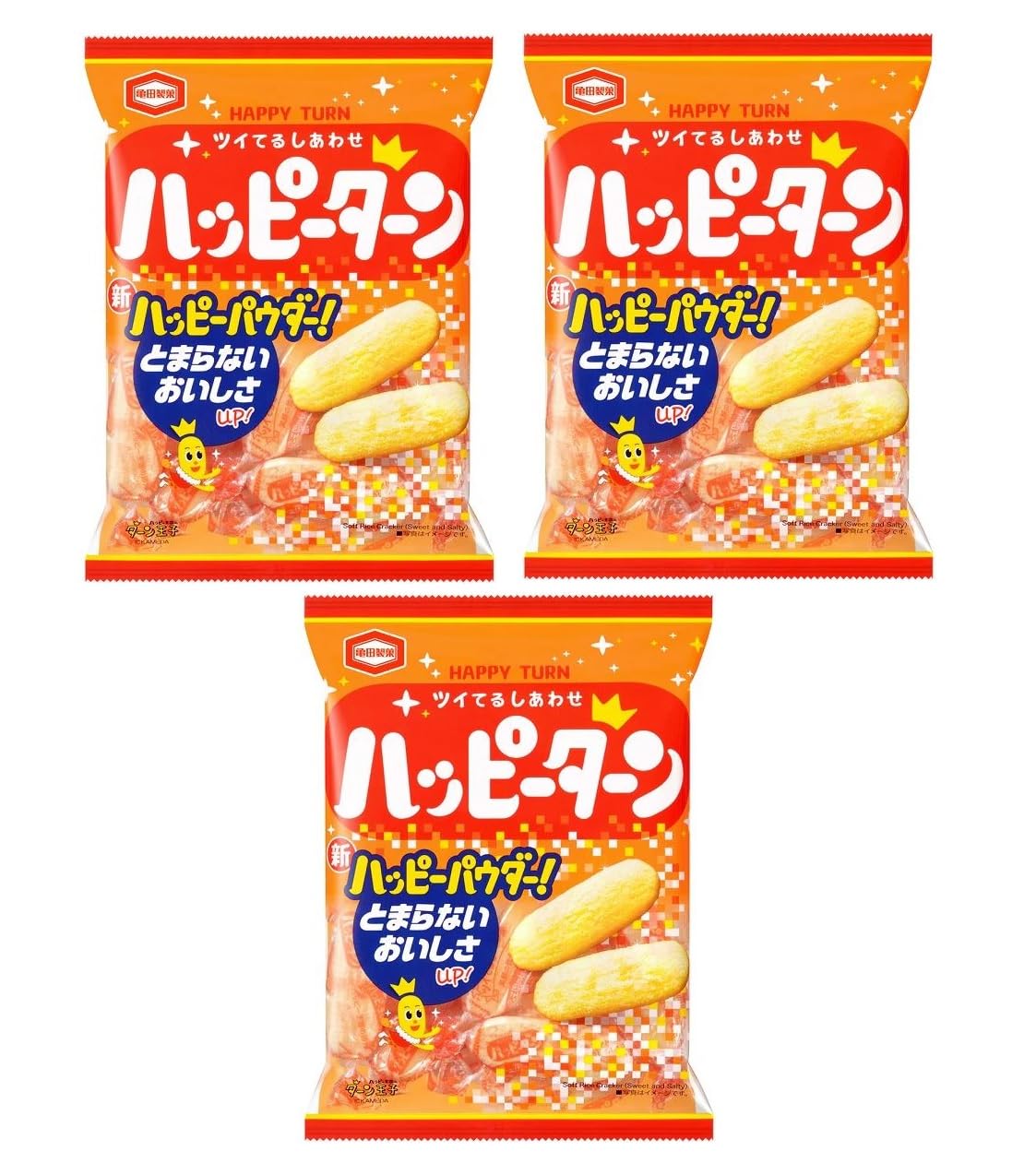 Amazon.com: Happy Turn Rice Crackers 96g/3.4 oz | 3pack | Sweet