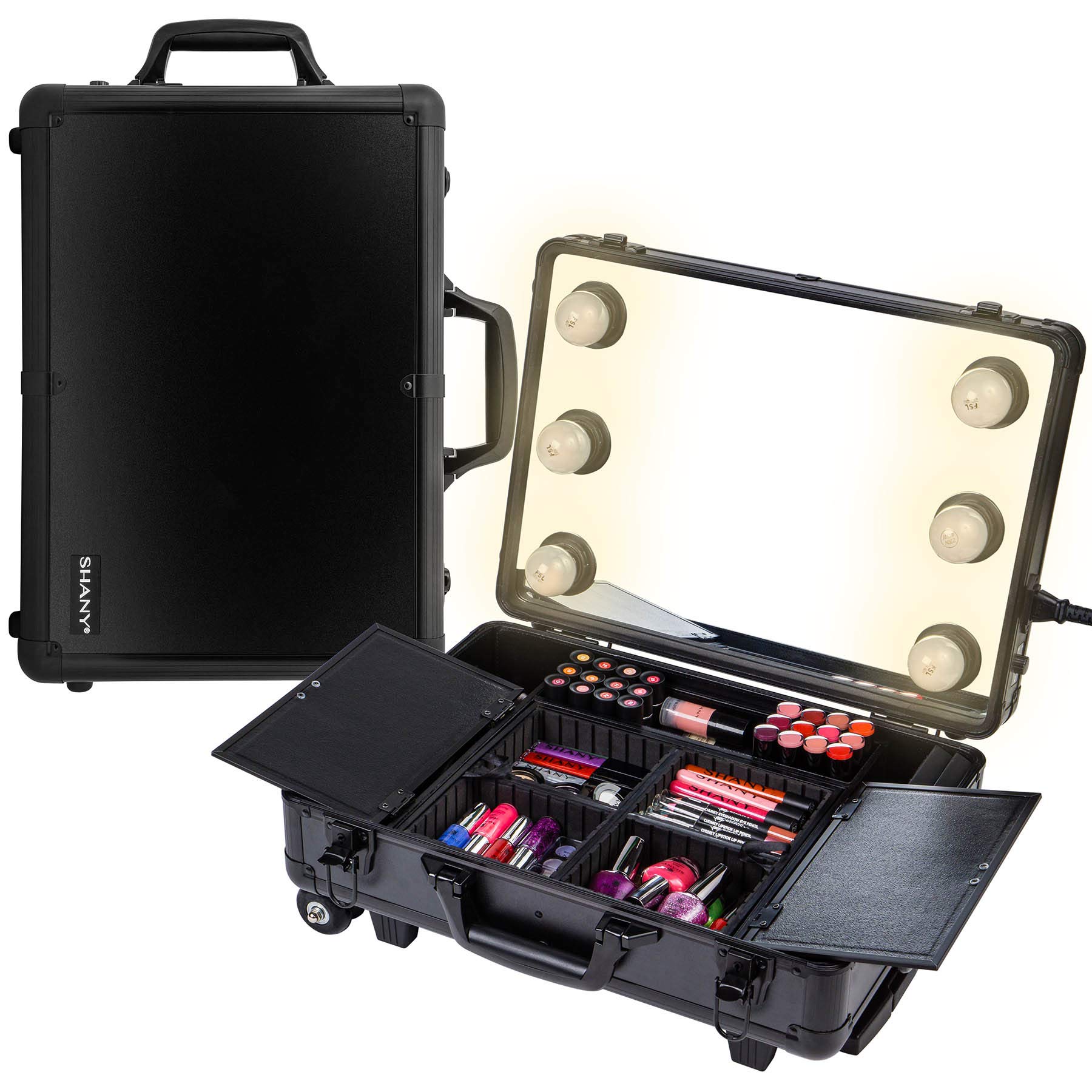 SHANY Mini Studio ToGo Makeup Case with Lights - Black