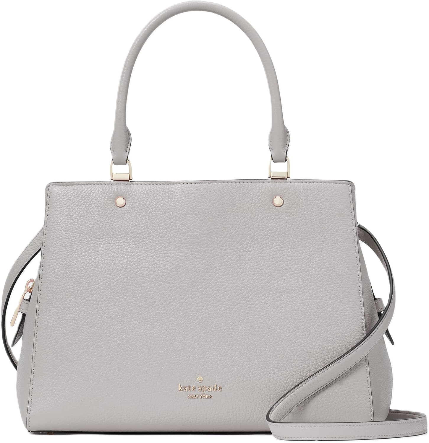 kate spade new york womens Leila Pebbled Leather Medium Triple Compartment Satchel