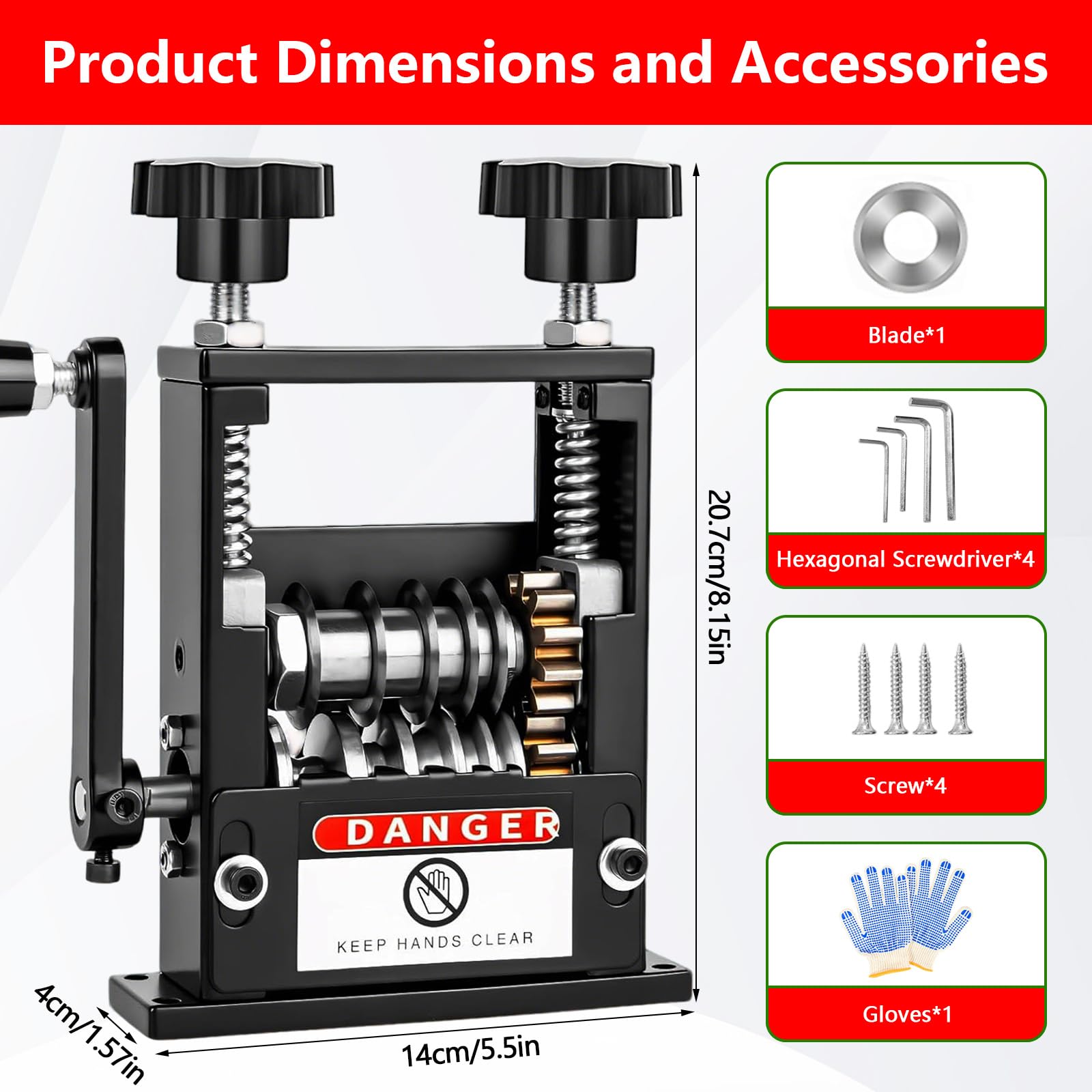 Caossuixin Wire Stripper, Cable Stripper Machine with 6 Channel & 5 Blades, Electric Wire Stripping Tool for 3-17mm Cable - Image 2
