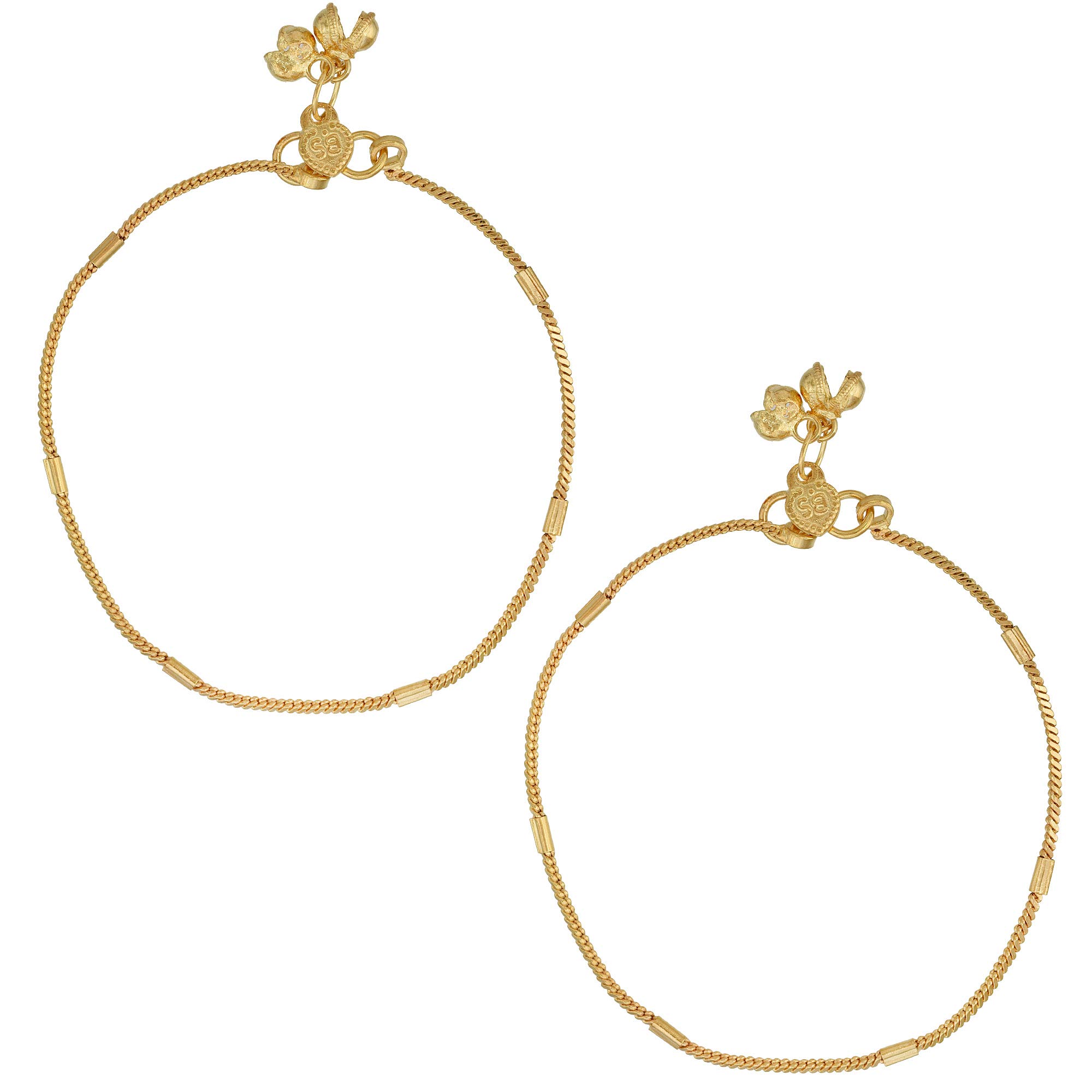 Memoir Micron Gold plated Thin Payal pajeb Anklet Women footjewellery (AKRM6382) (B08LPLQSQJ) Amazon Price History, Amazon Price Tracker
