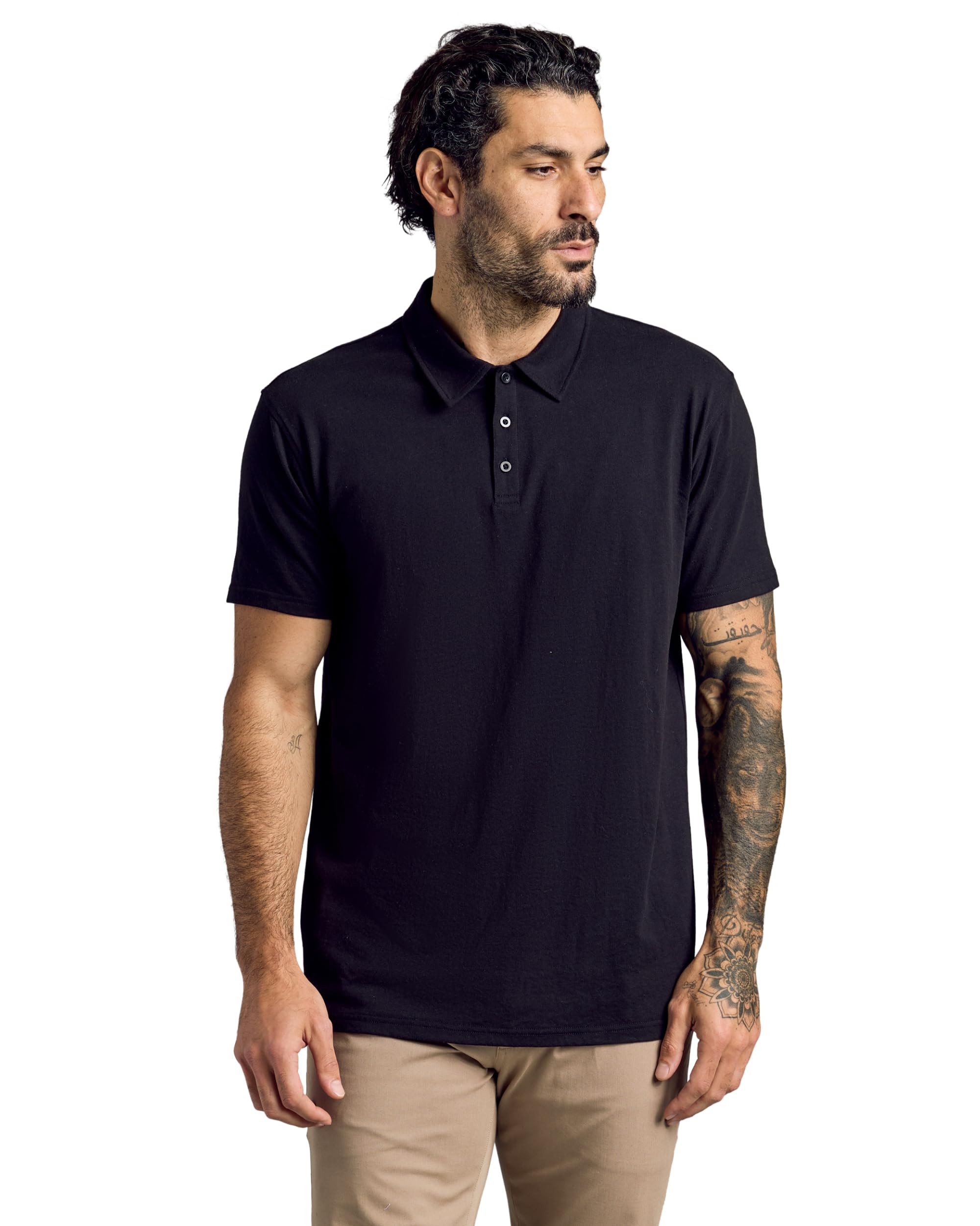 True Classic Men's Short Sleeve Classic Polo Shirt, 3-Pack