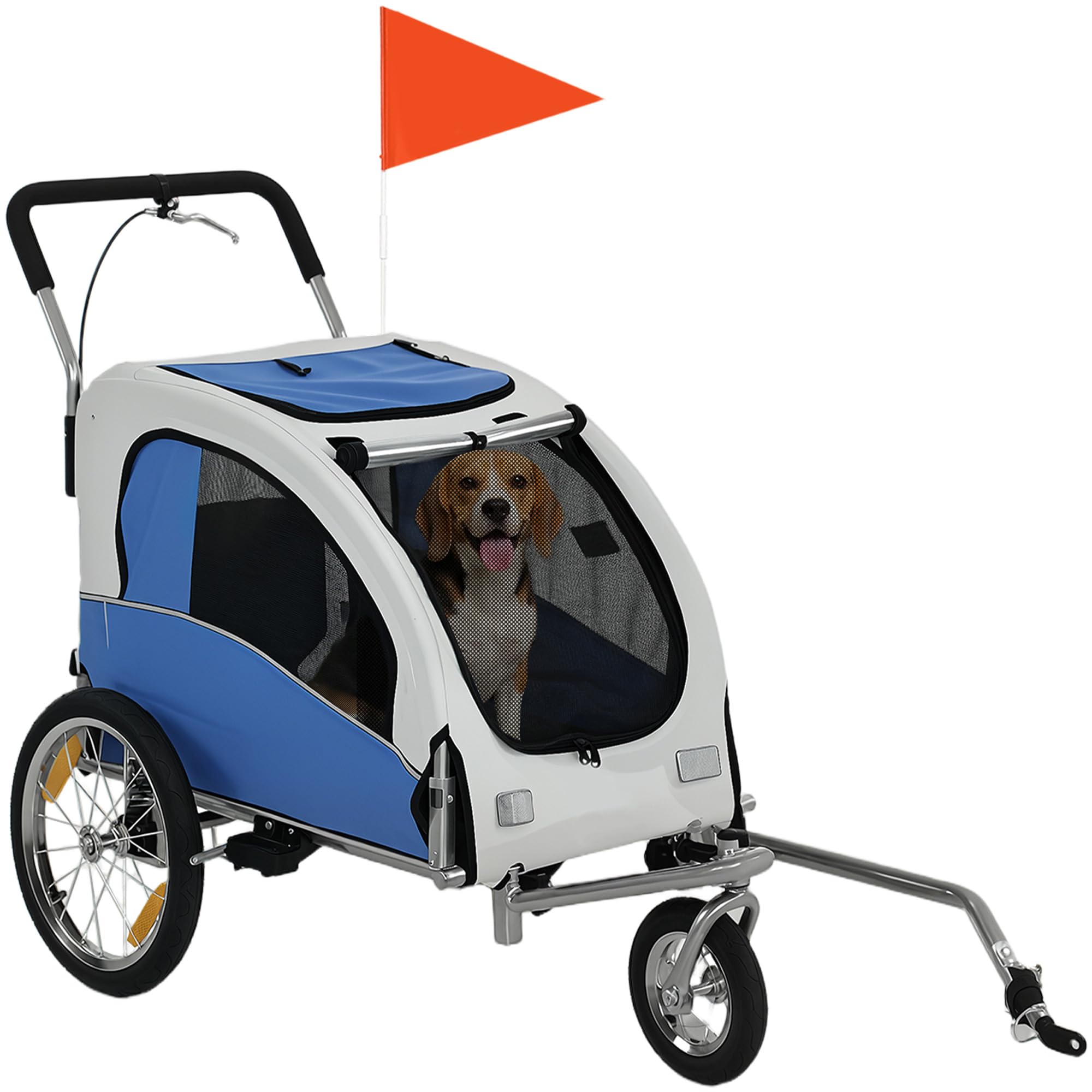 Aosom Dog Bike Trailer 2-in-1 Pet Stroller