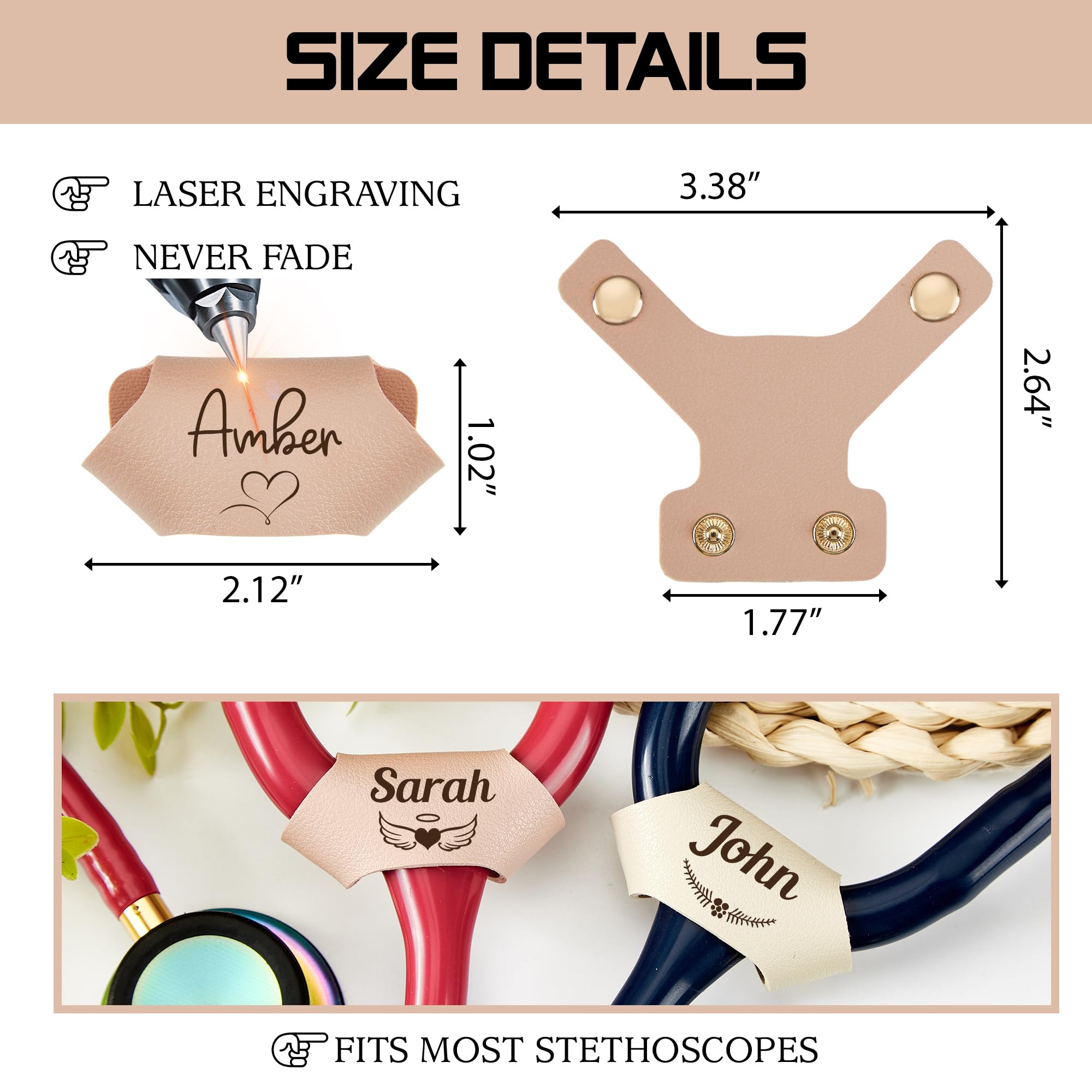 Personalized Stethoscope Tag, Custom Stethoscope Name Tag Stethoscope ID Charm Accessories for Nurse Doctor Vet Nurses Week Gift