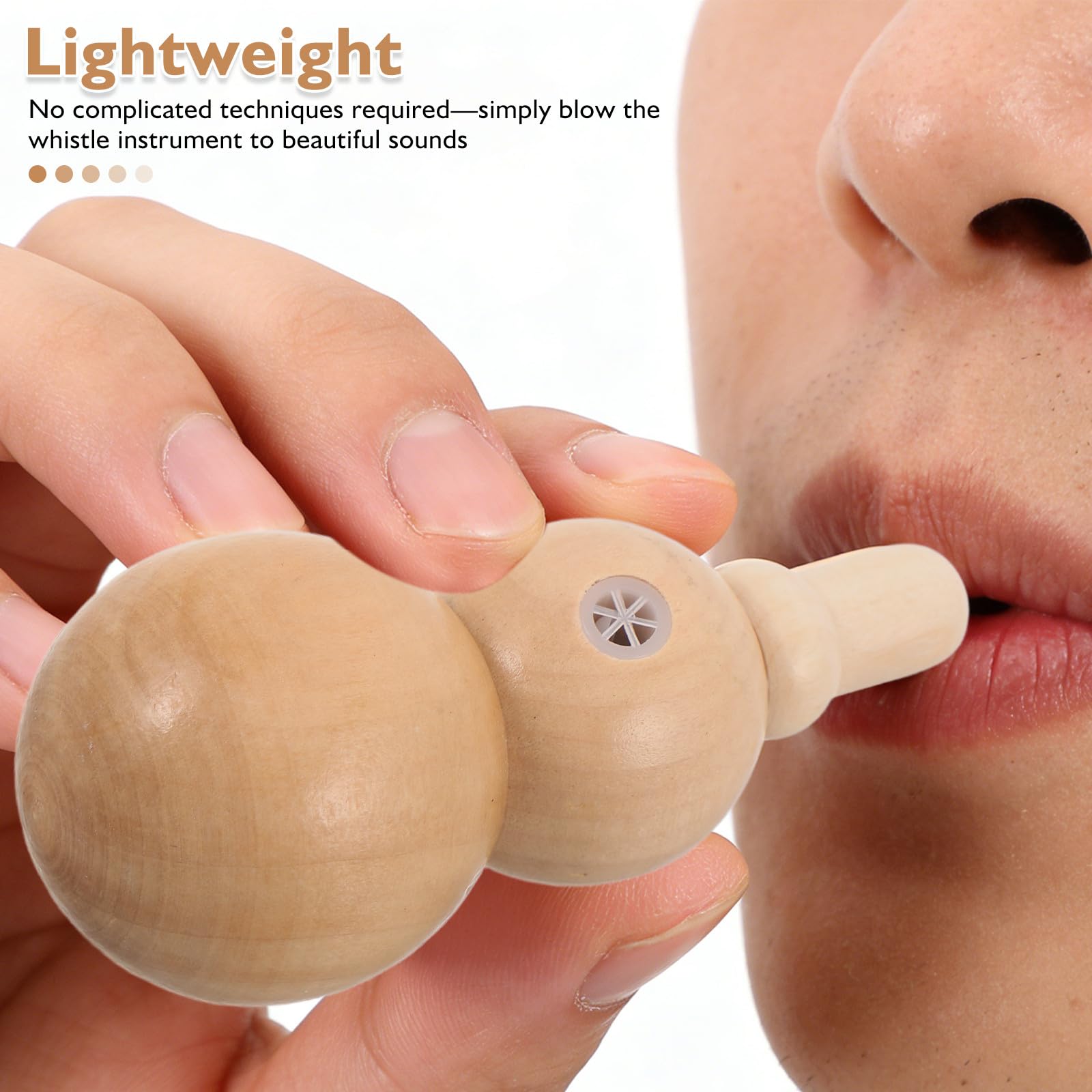 TOYANDONA 4pcs Instruments de Musique Kazoo en Bois Flûte Nasale à Membrane pour Garçons Filles et Adultes pour Partie et Activité en Plein Air