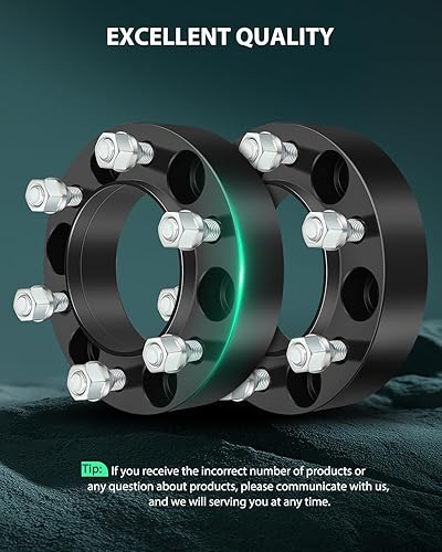 Miniatura 2 de SCITOO 4 espaciadores de rueda de 1.5 pulgadas, centrados en el cubo de 6 x 5.5 a 6 x 5.5 pulgadas, para separadores de rueda Tundra para