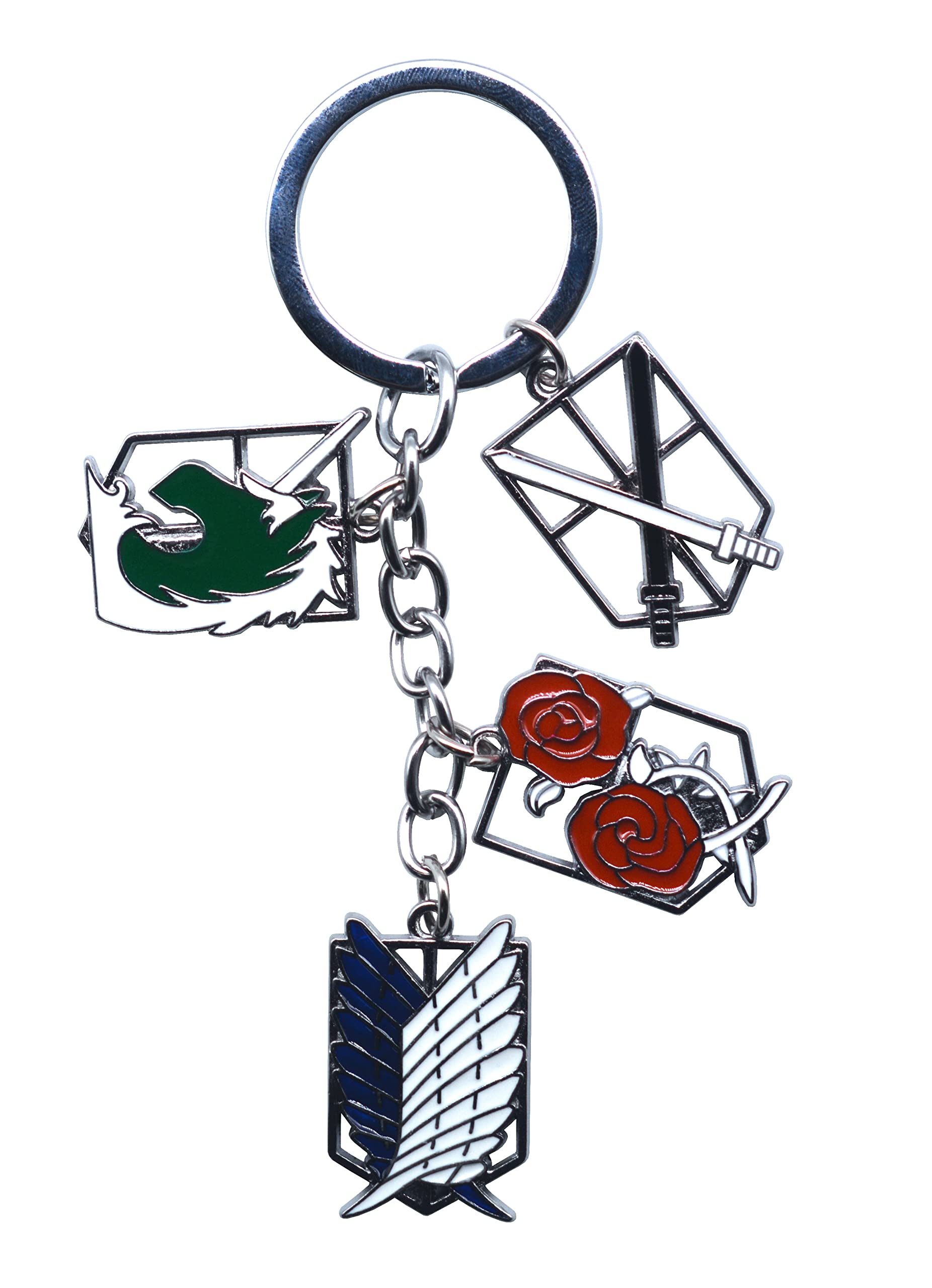 AmasukamiAnime Characters Keyrings - Eren Jaeger, Mikasa Ackerman & Levi Ackerman
