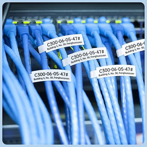 Miniatura 8 de Cinta para etiquetadora de cables D11, calcomanía térmica estándar laminada para oficina, hogar, impermeable, repuesto para etiquetadora D11 D110