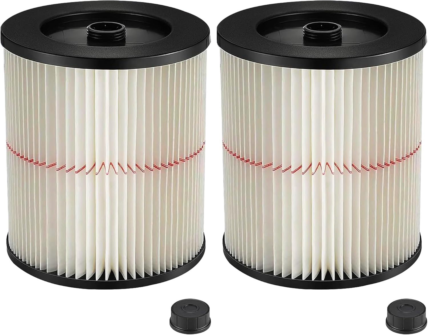 2 Pack Replacement 97457 VF6000 Vac Filter Compatible With Ridgid Shop Vac 5-20 Gallon Wet/Dry Vacuums WD5500 WD0671 WD6425 WD7000 WD1280 1400RV RV2600B, Fit for Husky 6-9 Gallon Vacs