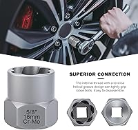 Vista 3 de Kit de extractor de pernos, juego de 14 piezas de extracción de pernos y tuercas con adaptador de 3/8 pulgadas, juego de extractor de pernos rayados
