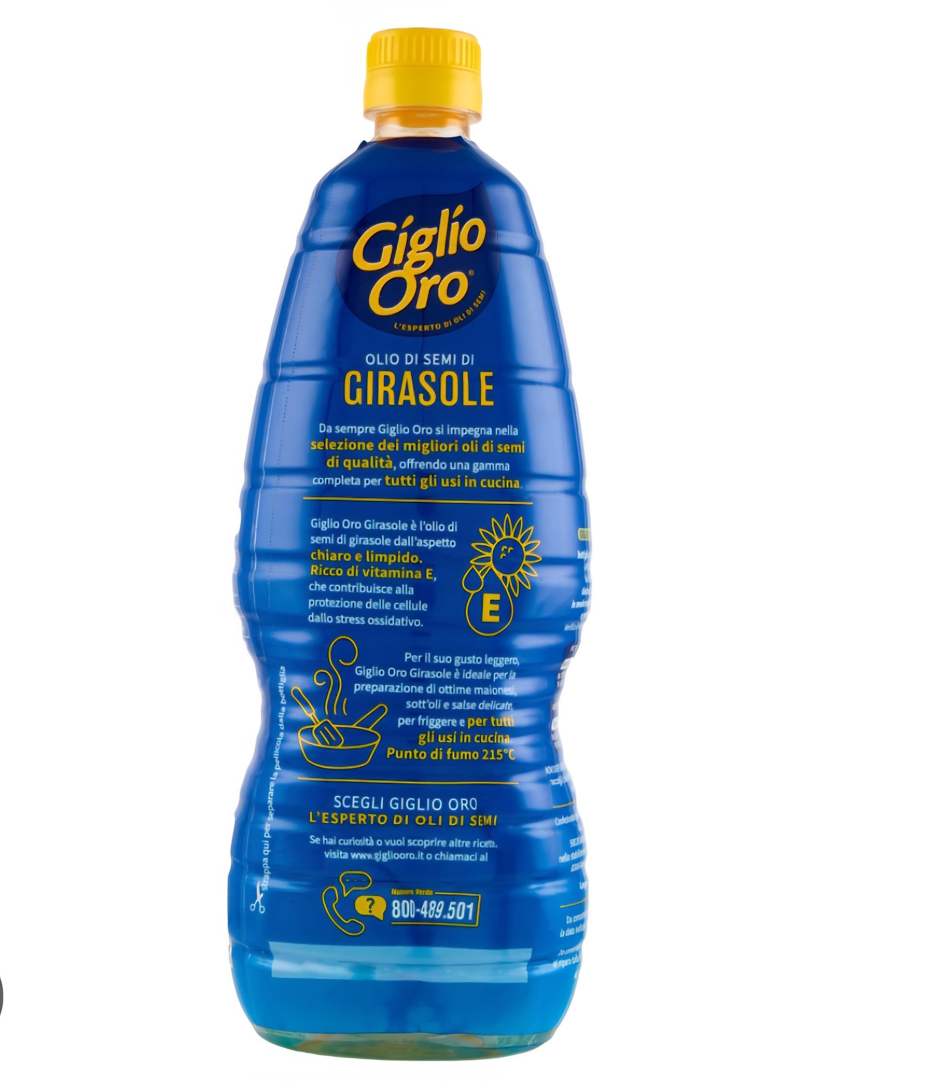 GIGLIO ORO Olio di Semi di Girasole, 100% Italiano, Pacco da 10 Bottiglie, 10 Litri