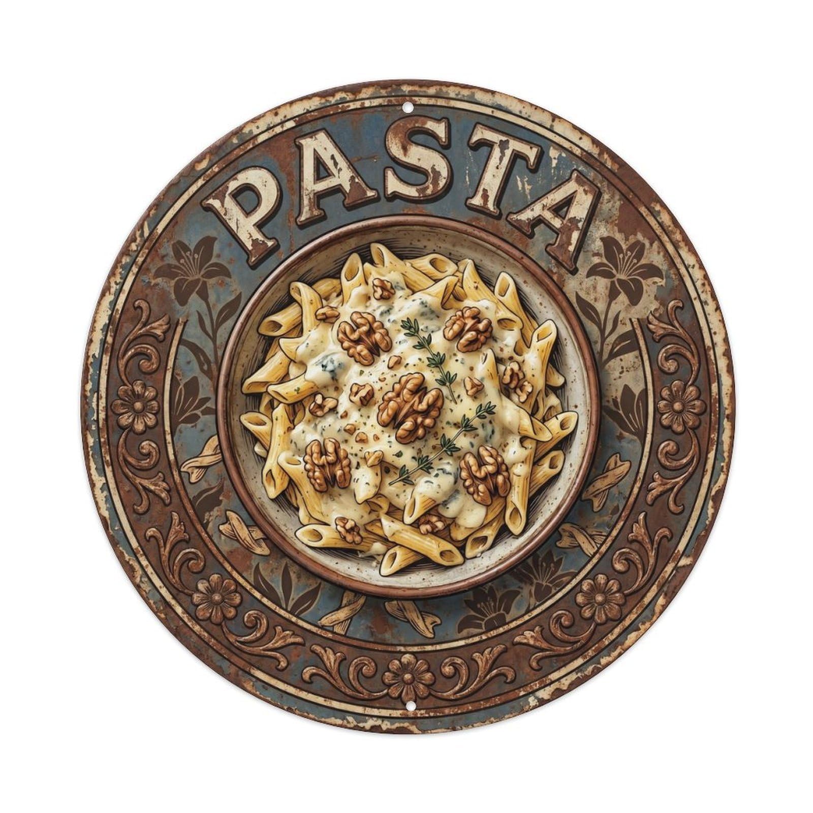 Pasta Mediterranean Cuisine European Food Heritage Metal Tin Sign