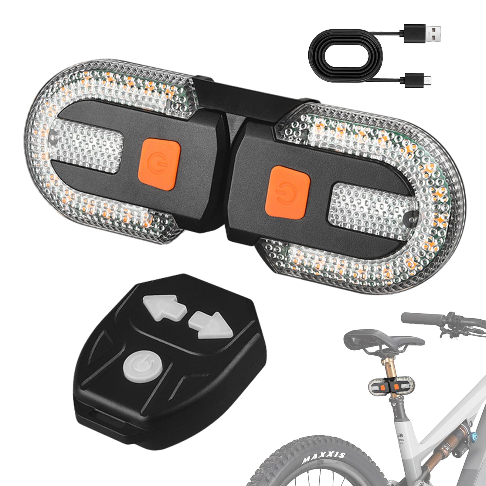 Feu arrière de vélo LED Teksome avec télécommande sans fil et 5 modes d'éclairage - 8