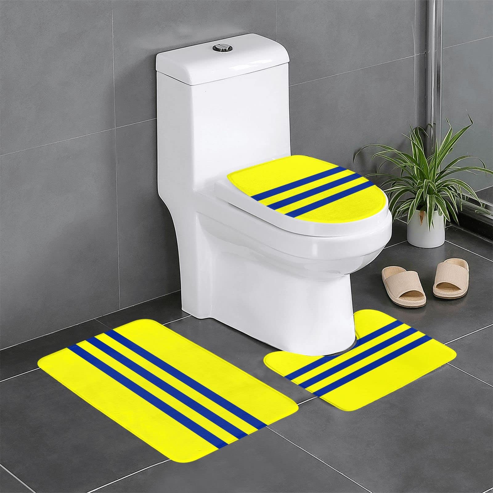 Tapis de salle de bain absorbant pour baignoire et toilettes BONDIJ