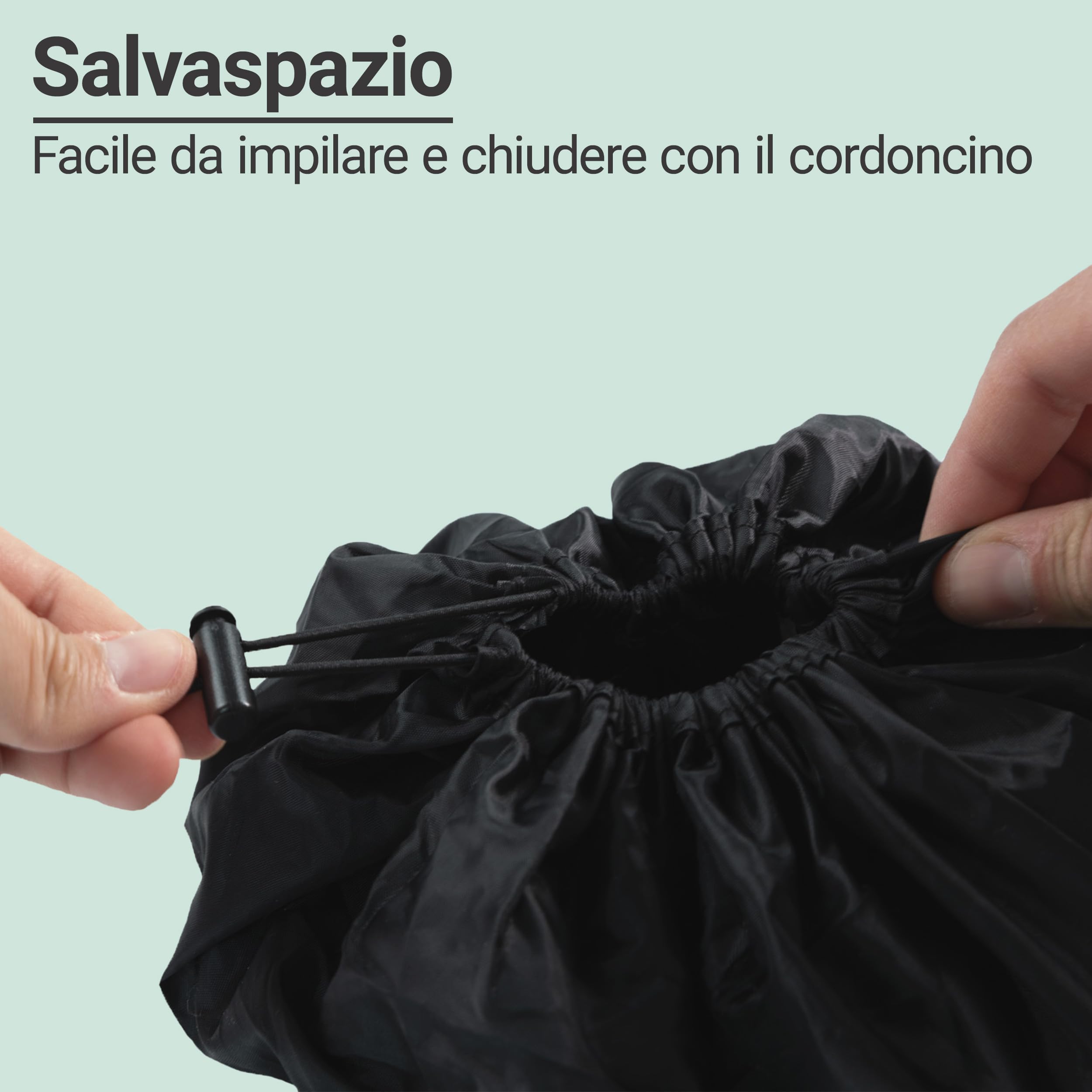 Zamboo Copriruota Passeggino - Set di 4 Coperture Esterne per Ruote Buggy - Copriruote Carrozzina Impermeabili per Auto e Casa - Nero