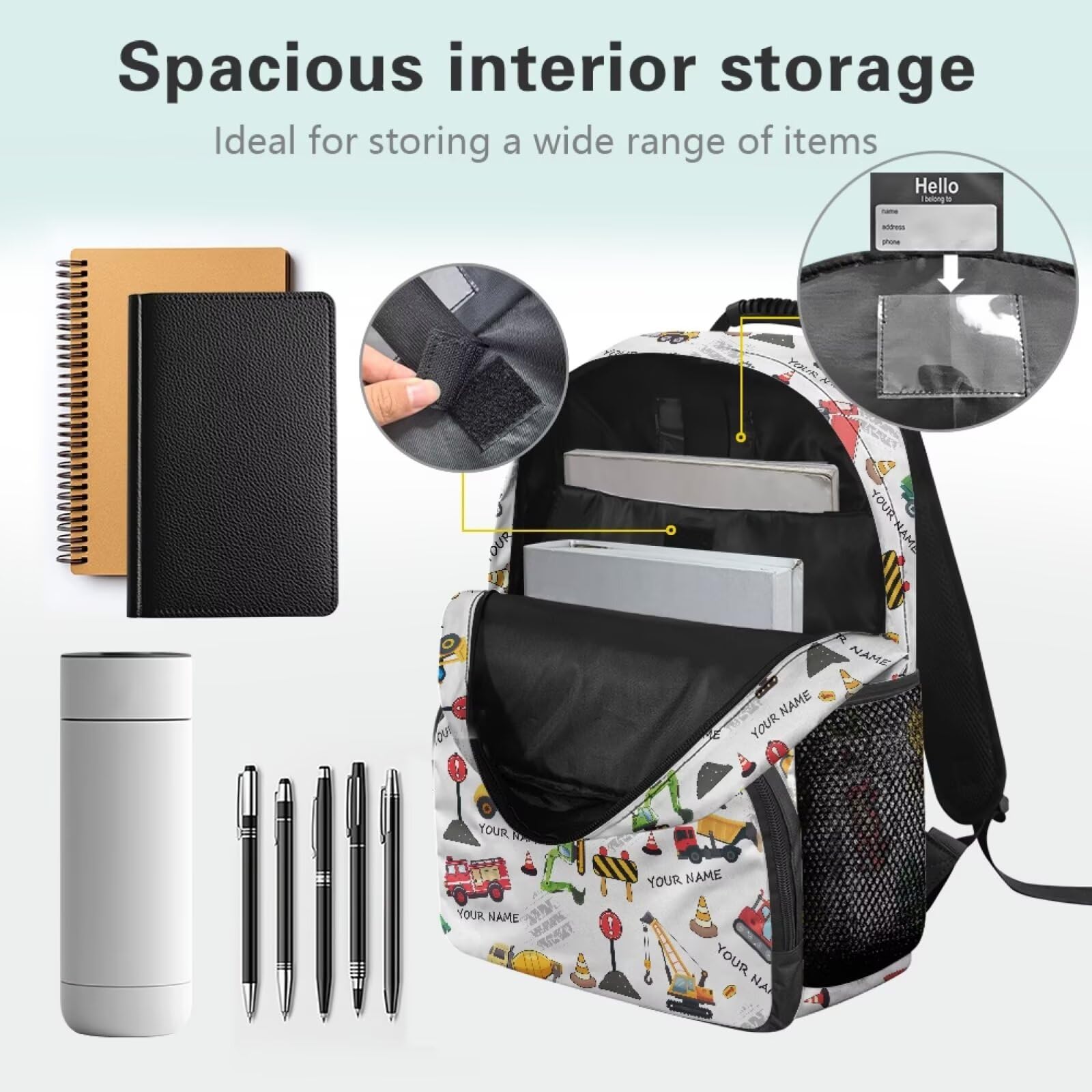 Mochila personalizada con nombre, mochila escolar personalizada para niños y niñas, bolsa de libros personalizada de 17 pulgadas