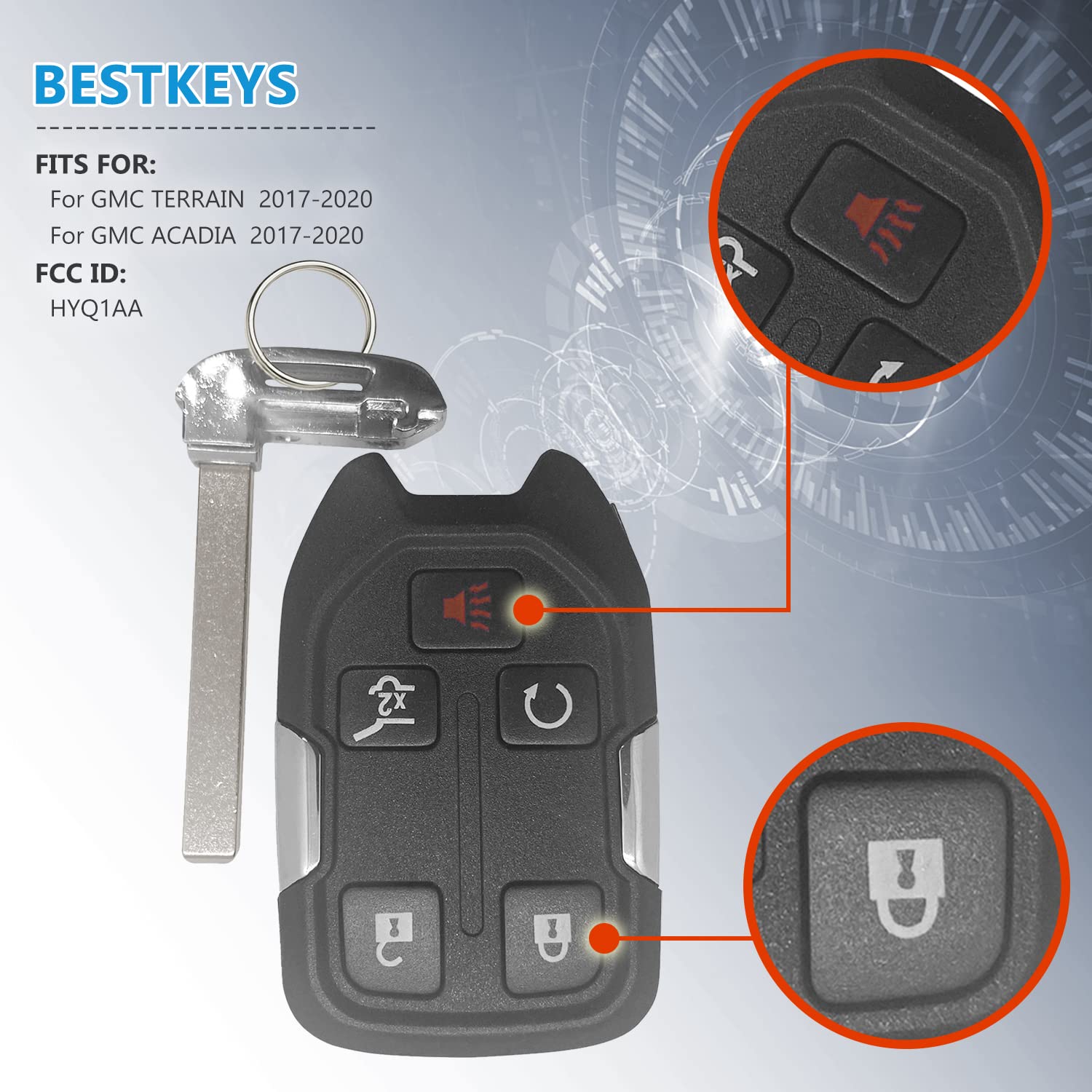 HYQ1AA Replacement Keyless Entry Remote For Chevy Suburban & Tahoe 11 thumbnail image