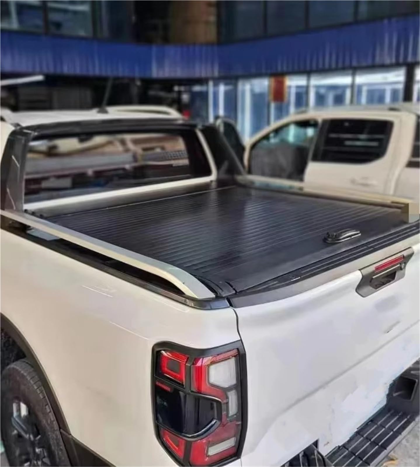 Copertura Bagagliaio Privacy Cappelliera Copertura Cassone Pick-up con Saracinesca Avvolgibile Retrattile per Colorado per Canyon per Silverado per Sierra(Manual Lock 1)