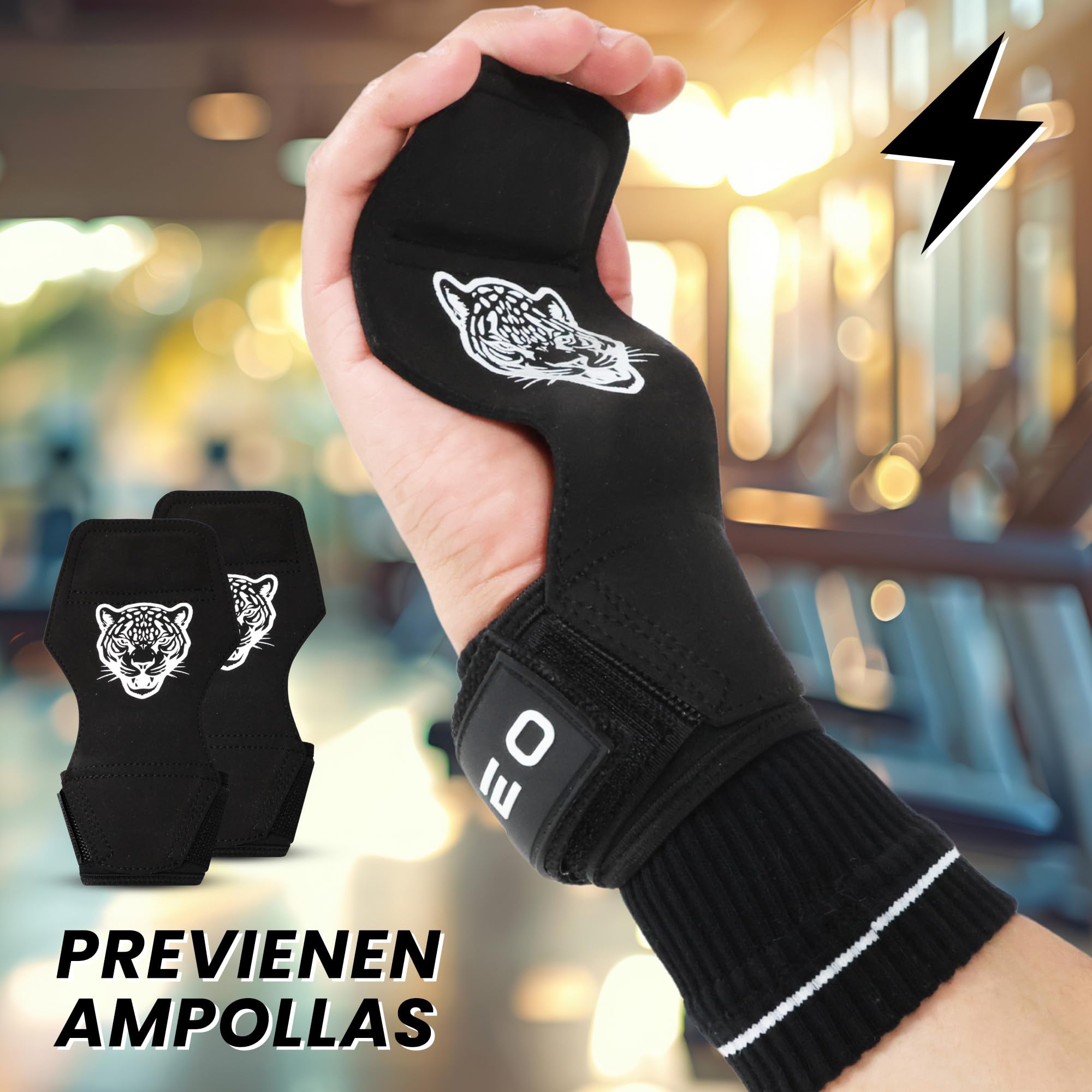 NeoDynamic Calleras Crossfit | Calleras para Crossfit | Guantes calistenia Hombre y Mujer Profesionales para Atletas de Gimnasia, Cross Training | Grips con Muñequeras y Bolsa de Regalo