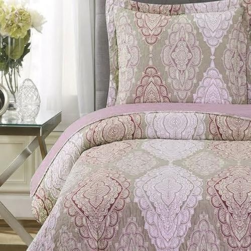 Miniatura 6 de Odette Juego de colcha de gran tamaño gris, edredón de diseño estampado de lujo, juego de colcha  edredones rellenos  Se adapta a colchones de