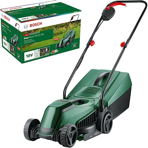 Bosch Cordless Lawnmower EasyMower 18V-32-200 (Without Battery, 18 Volt System, Cutting Width: 32 cm, in Carton Packaging)