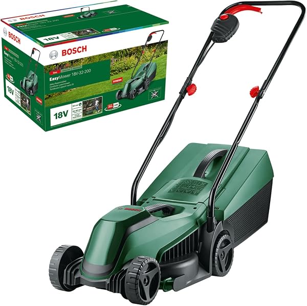 Tondeuse sans fil Bosch EasyMower 18V-32-200, coupe 32 cm, bac 31 L, sans batterie