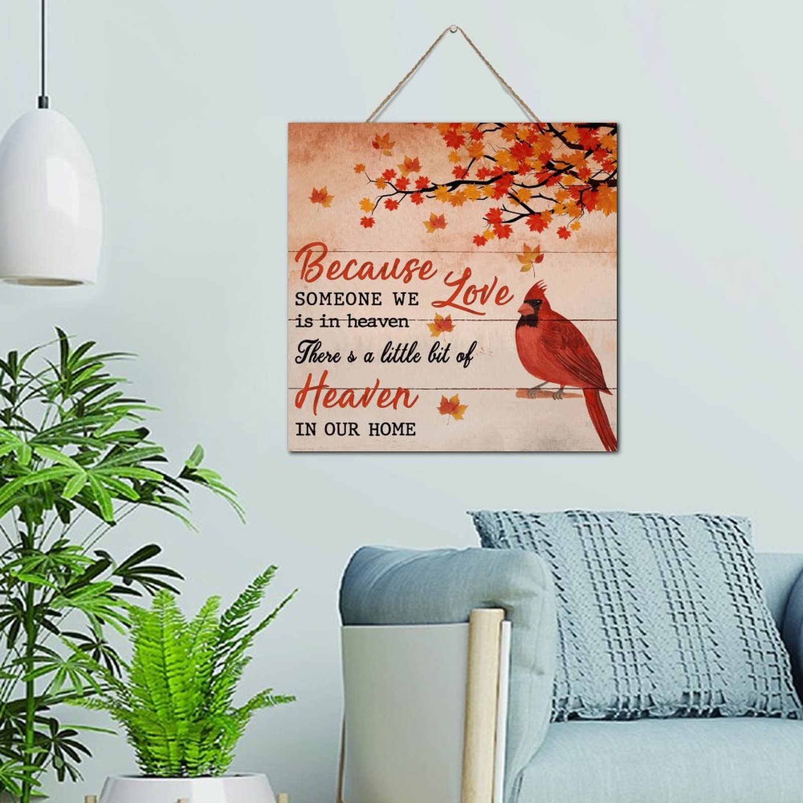 Panneau funéraire en bois de style farmhouse pour hommage et deuil