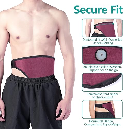 Miniatura 6 de Cinturón de soporte para ostomía, suministros de ostomía, cinturón sigiloso para bolsa de ostomía, bolsillo interior para guardar la bolsa de