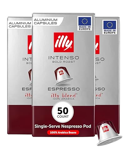 Miniatura 35 de illy Cápsulas expreso de aluminio, compatibles con máquinas Nespresso, Classico, Forte, Intenso, Descafeinado, Classico Lungo Roasts, Variedad, 10