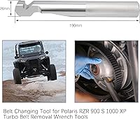 Vista 3 de Herramienta de extracción de cambio de correa compatible con Polaris RZR S 900/XP/RZR XP4 1000 con kits de extensión de broca flexible