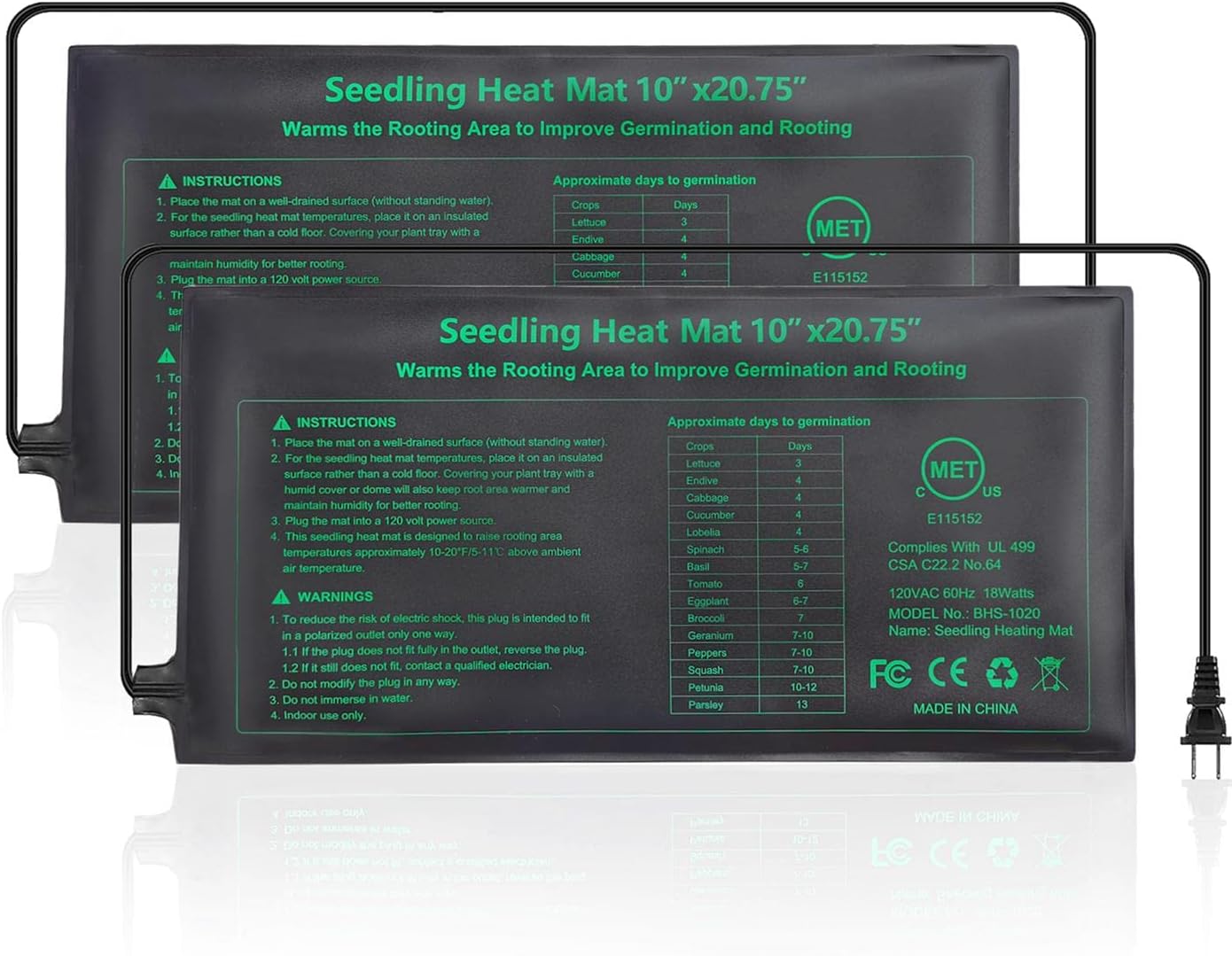 LINGOOD Seedling Heat Mat Hydroponic Heating Pad Waterproof for