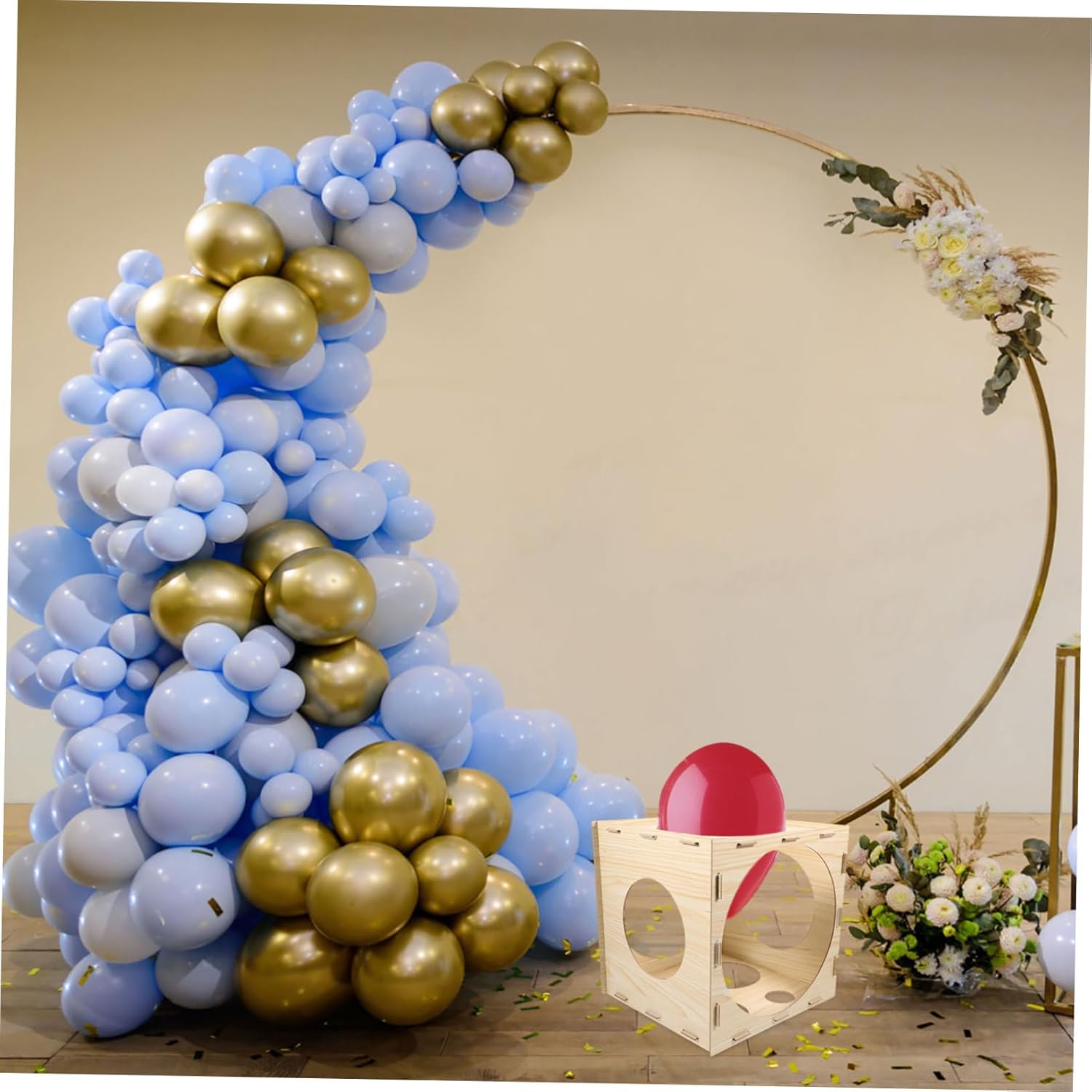 Balloon Measuring Box Tool Collapsible Design with Accurate Markers for Easy Balloon Arch and Column Decoration for Event Planners and Party Decorators