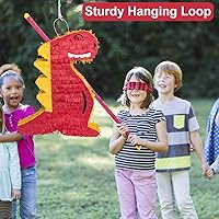 Vista 15 de Juego de 2 piñatas (coche + taco) – Suministros para fiestas de niños, juego de juegos temáticos para fiestas de cumpleaños, carnaval y actividades