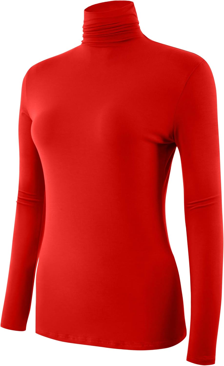AUHEGN Women's Long Sleeve Lightweight Turtleneck Top Pullover Casual Active Layer Tops Shirts - Image 2