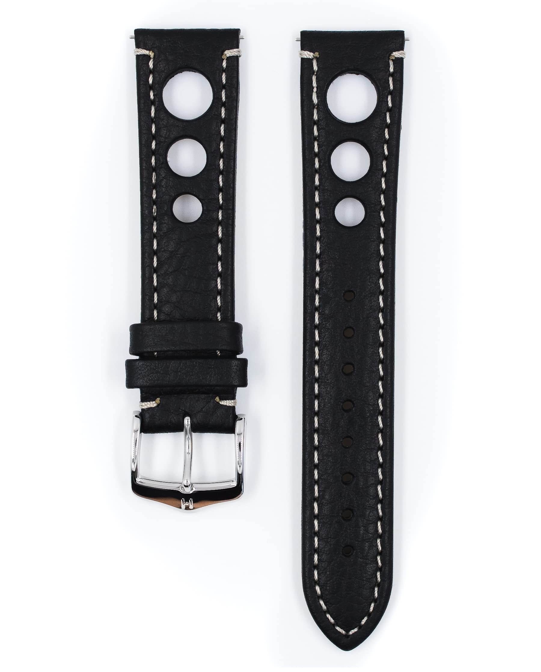 HIRSCH Bracelet de montre unisexe en veau de buffle, modèle Rally, 20 mm