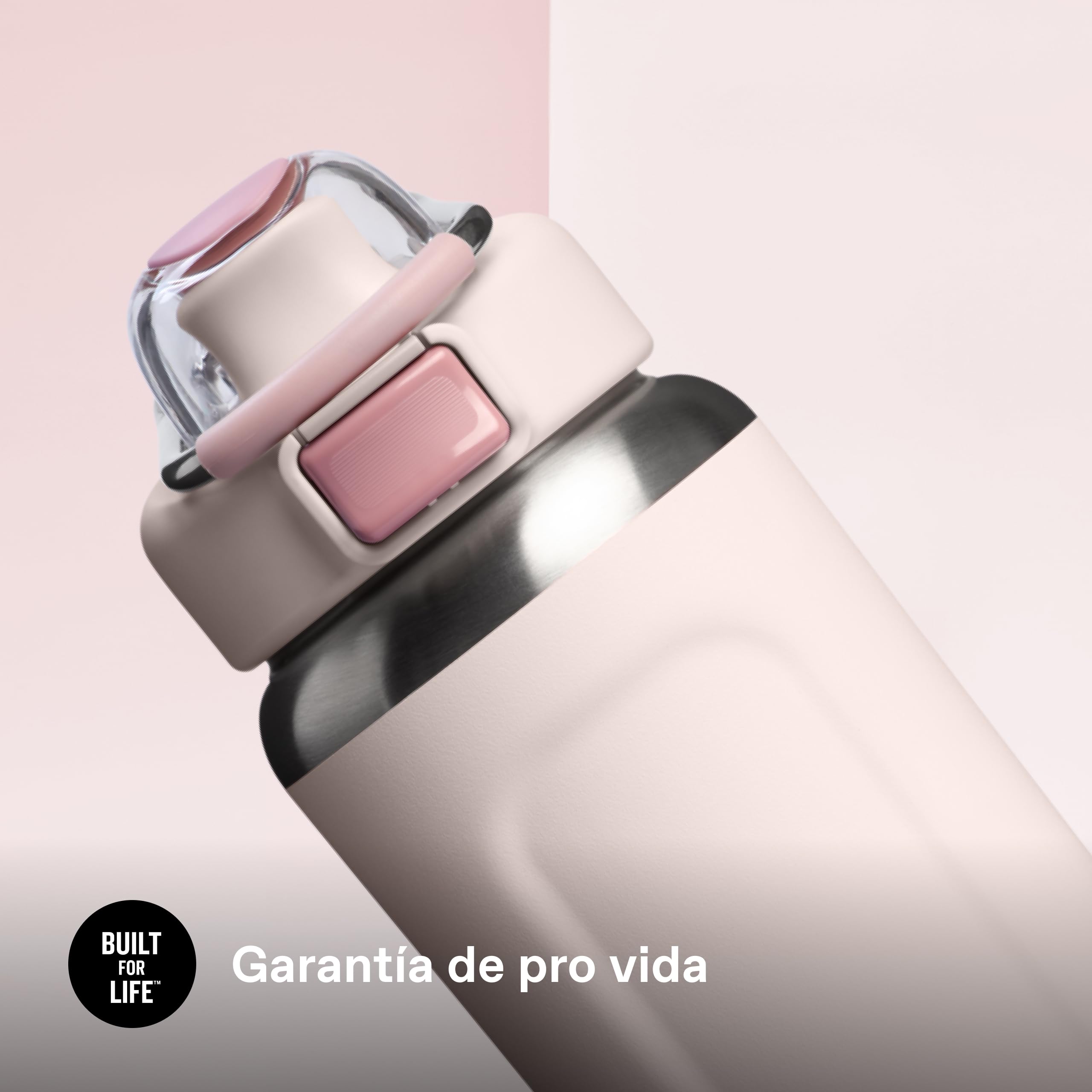 STANLEY Wellspring Bottle 0.7L - 12 Horas Fría - 40 Hours Helada - Sin BPA Botella Agua Acero Inoxidable - Apta Para Lavavajillas - Aislamiento Al Vacío - Rose Quartz