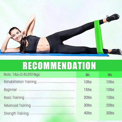 Miniatura 7 de Deekin 20 bandas de resistencia, bandas de resistencia para ejercicio, equipo de ejercicio, banda elástica para mujeres y hombres, fitness en casa,