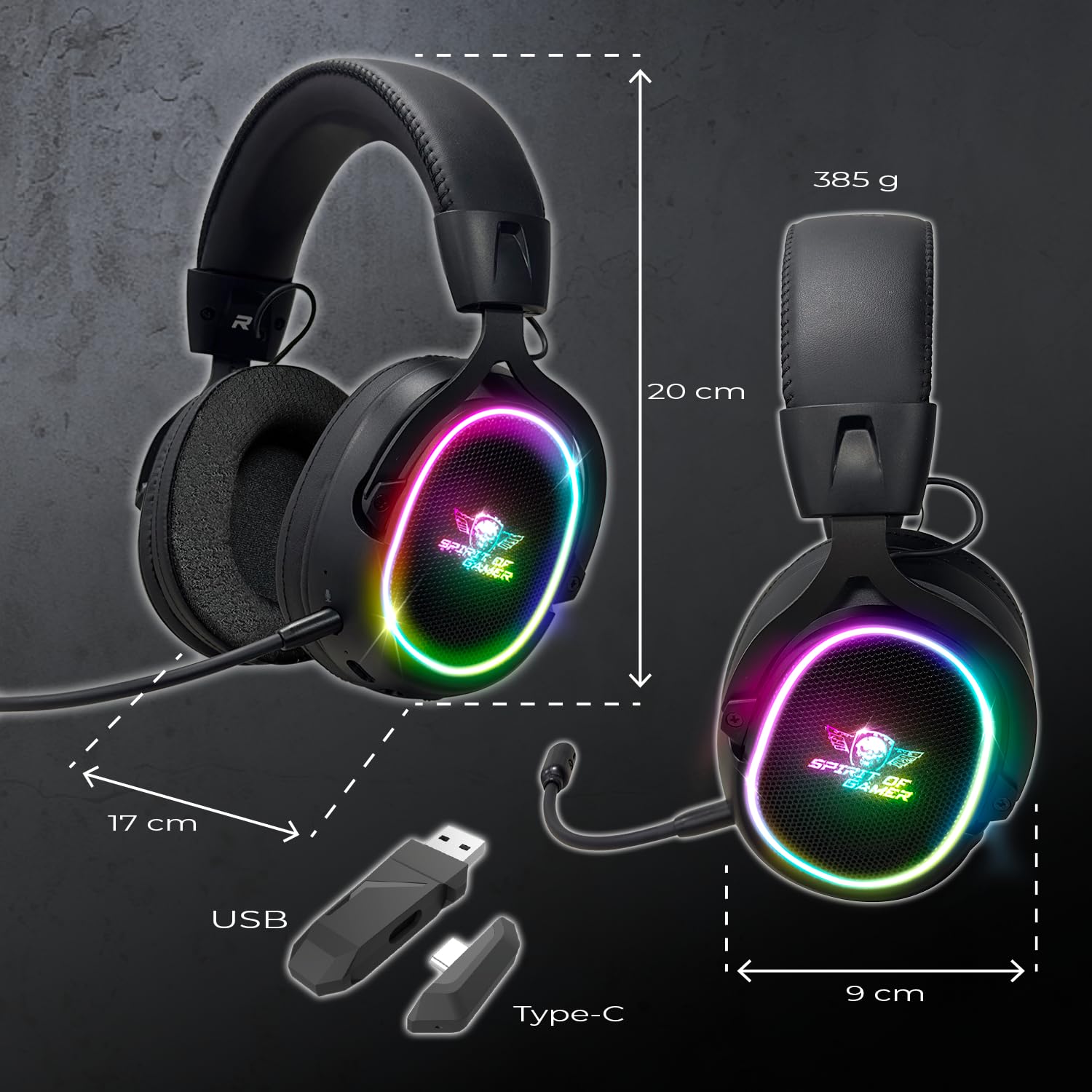 XPERT H1200: Bezprzewodowy zestaw słuchawkowy dla graczy Tri Mode RGB