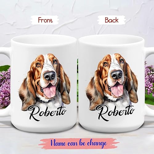 Vista 63 de Taza de café con nombre personalizado de pastor alemán, 11 15 onzas, taza de cerámica blanca de pastor alemán personalizado, regalos para hombres