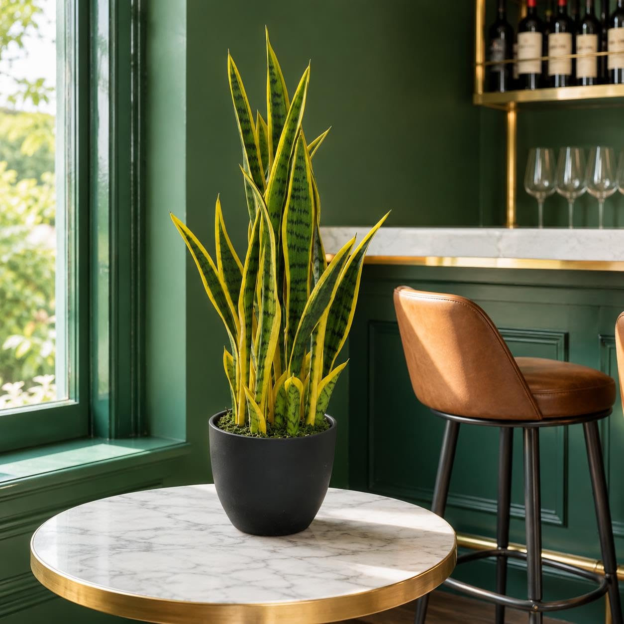 Leaf Künstliche Tropische Schlangenpflanze Sansevieria
