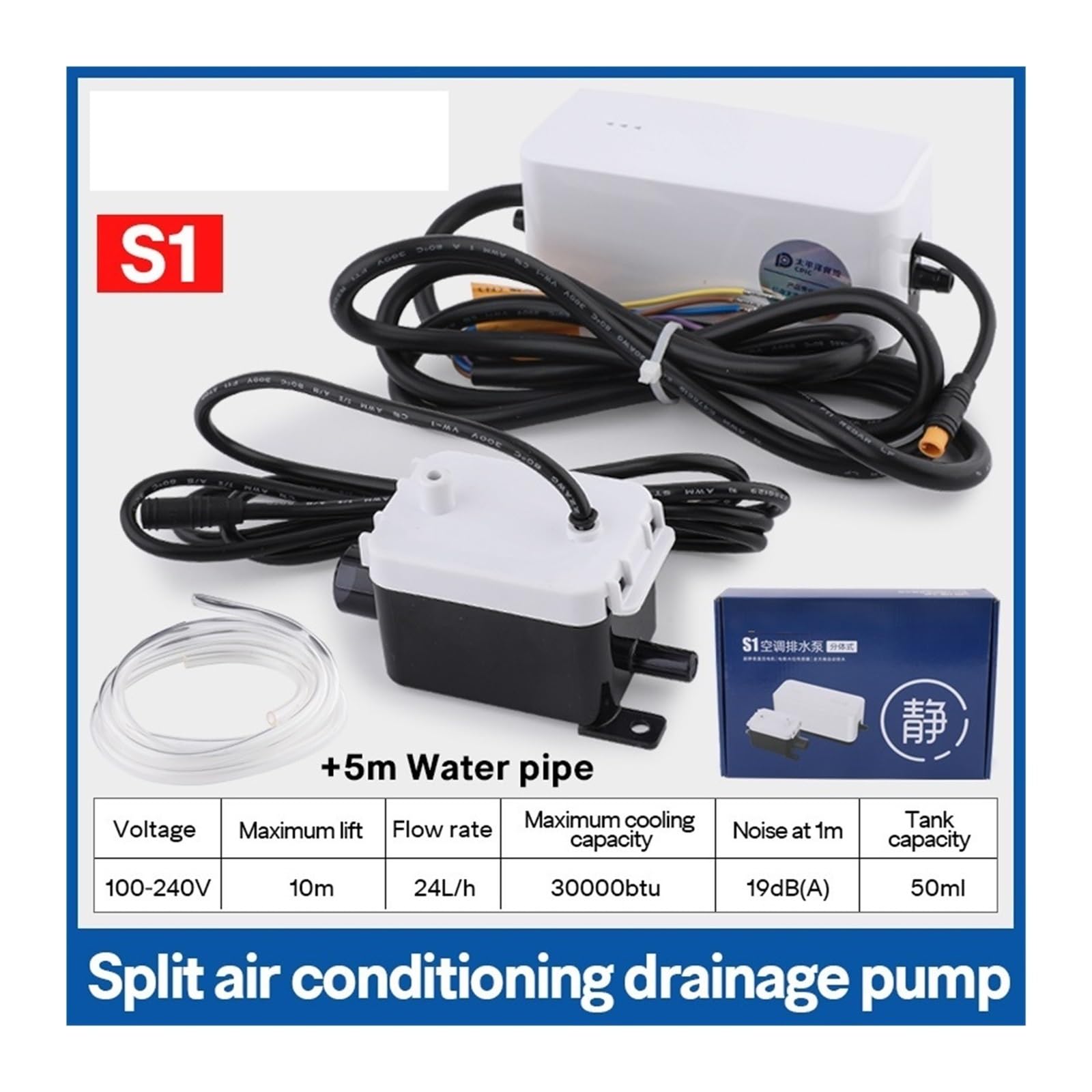 Sollevamento del condizionatore d'aria split con pompa della condensa completamente automatica(Pump S1 5m pipe)