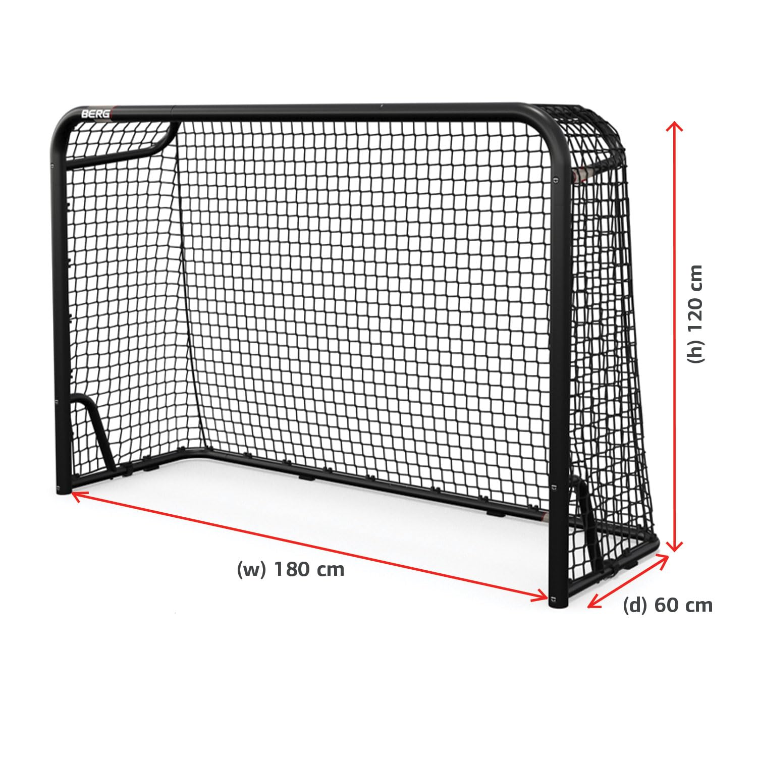 BERG SportsGoal Fußballtor für Garten und Training | stabiles Metall Tor | wetterfestes Fußball Tor für Kinder & Erwachsene | einfach aufzubauen | ideal für Fußballübungen