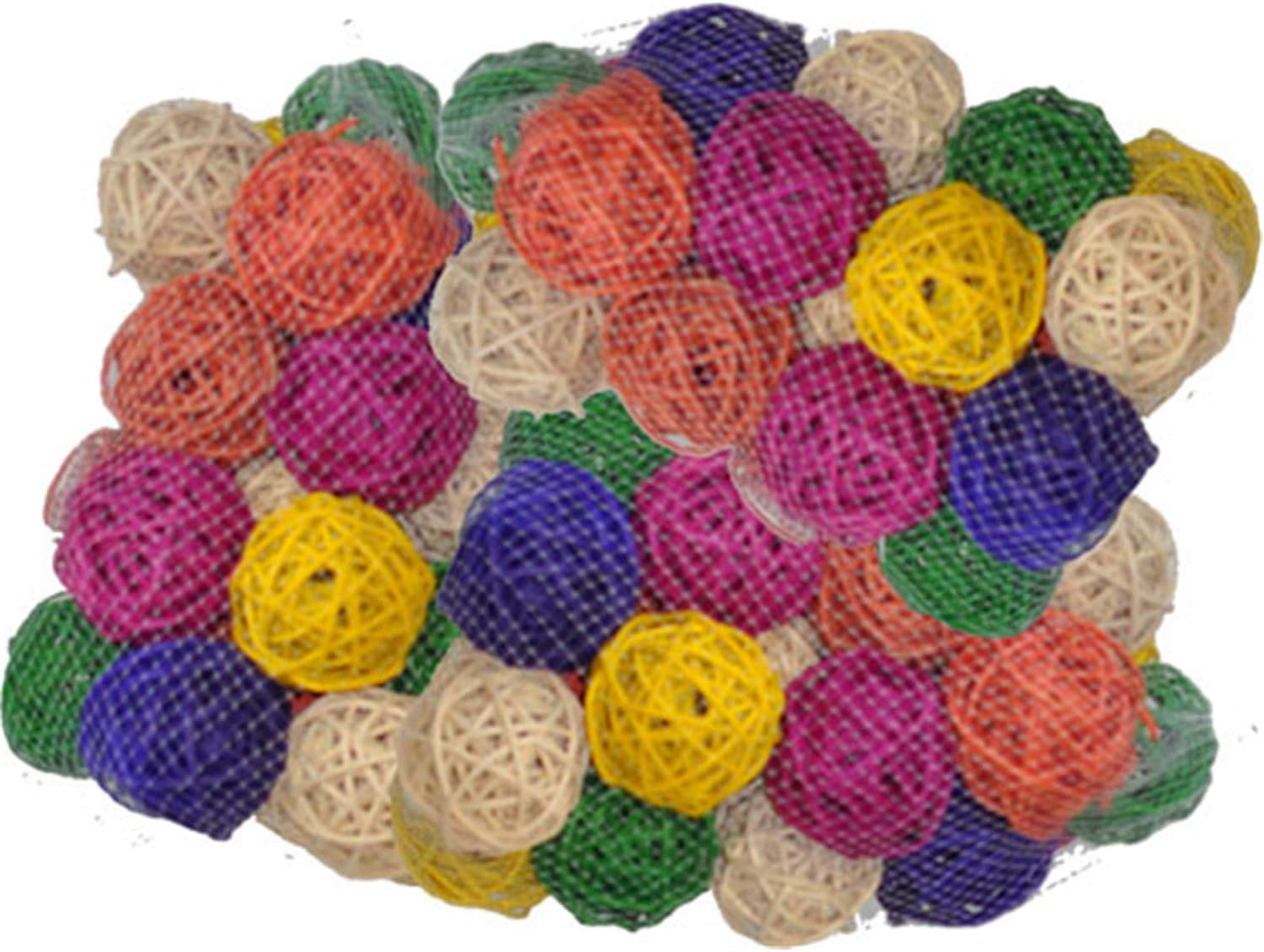 A&E Cage Co. 100 Pack of 3 Colored Vine Balls Wicker