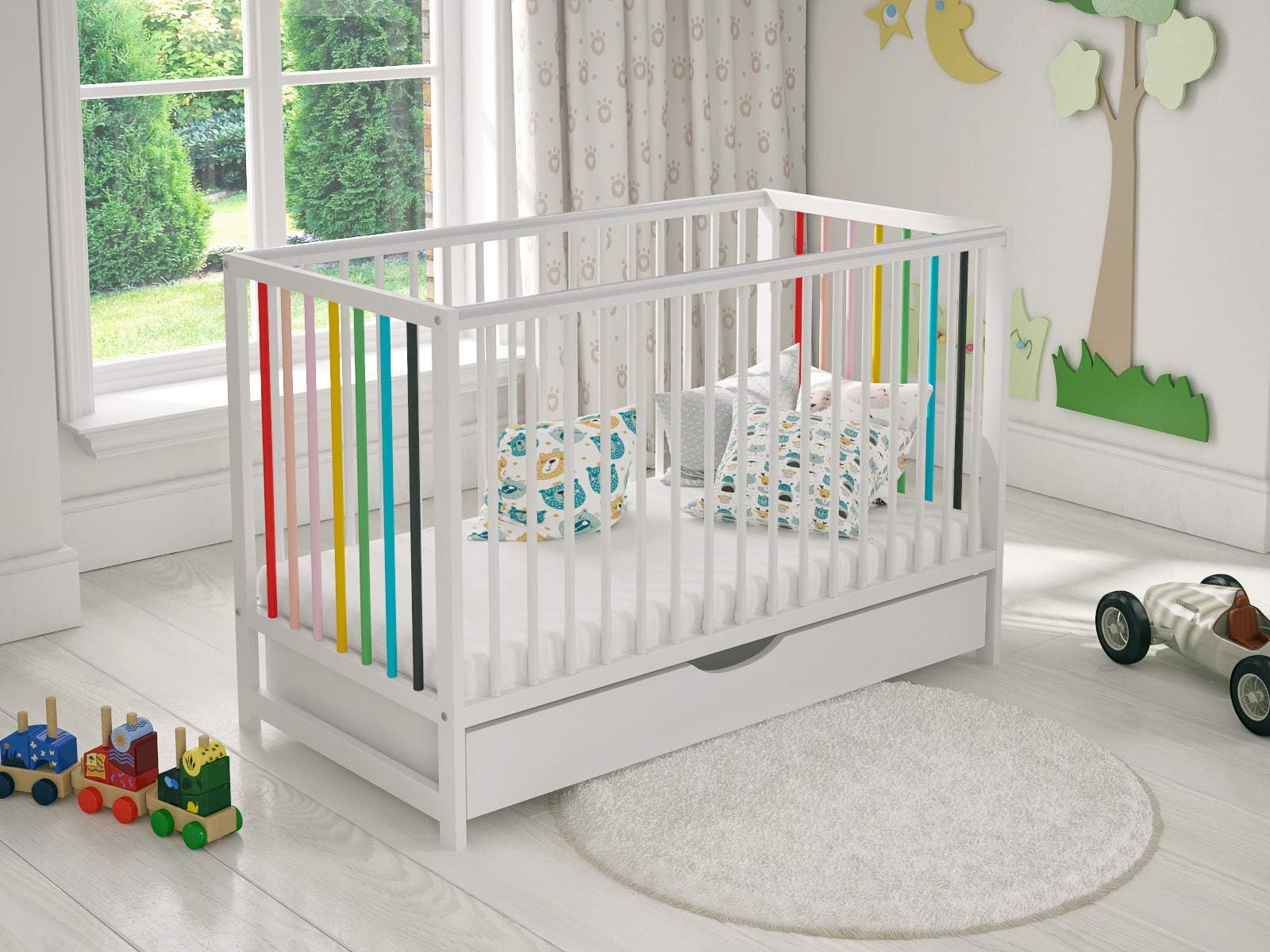 Love For Sleep SUMMER Wooden Baby Cot Bed 120x60cm FREE Deluxe Aloe
