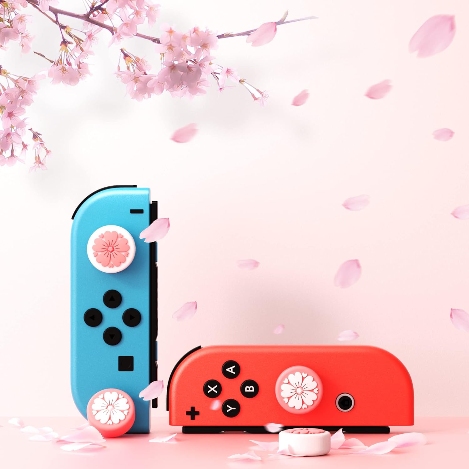 高級透明素材 桜アナログスティックカバー Nintendo Switch Switch Lite 対応 親指グリップキャップ ジ P5exl7d3ph テレビゲーム Centralcampo Com Br