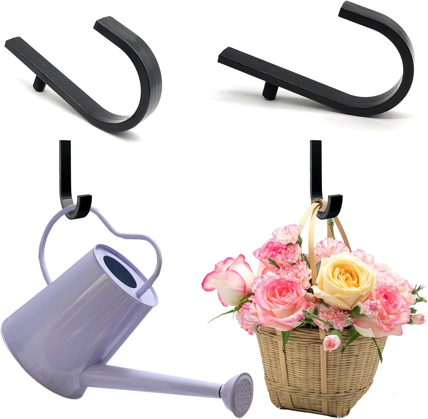 G GENLEAS 8pcs Storage Shed Hooks J Shaped Tool Hooks for Suncast/Craftsman Shed, Premium Plastic Garden and Garage Storage Shed Accessories(8J)