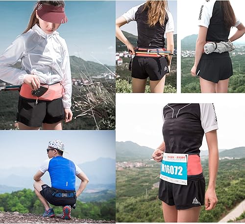 Miniatura 8 de Riñonera para correr con botella de agua suave de 8.5 fl oz, sin rebote, para entrenamiento, correr, viajes, dinero, cinturón de bolsillo para mujer