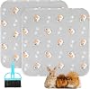 Scenereal Guinea Pig Cage Liner 2 Packs with Cleaning Brush - Fast Water Absorption Reusable Washable Pee Pads, Soft and Comfortable Mat for Small Animals Chinchillas Rabbits Hamster Bunny